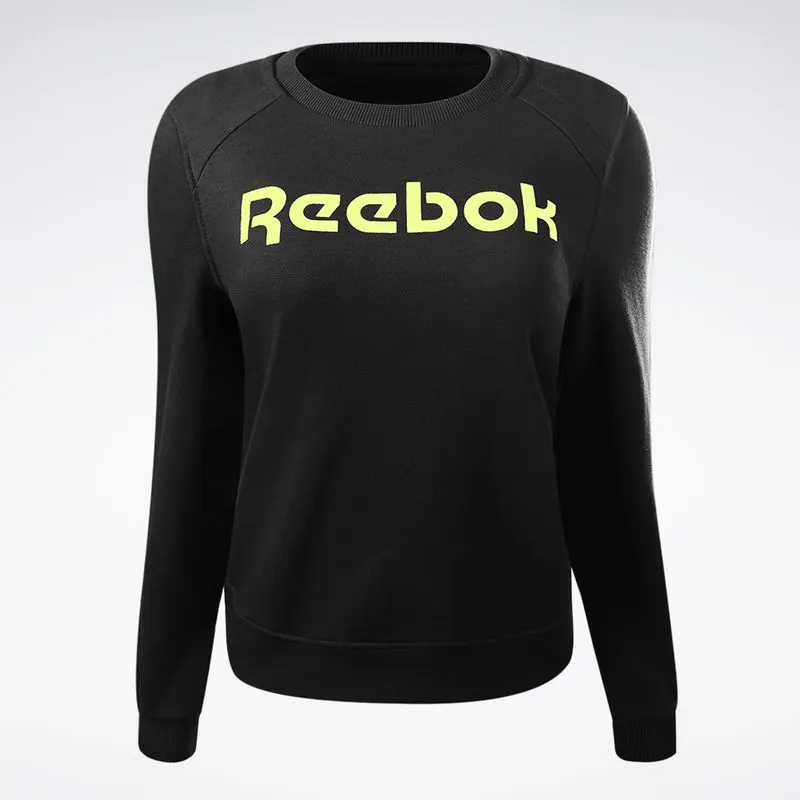 Blusa Reebok Big Logo Linear Crew Feminina Preto - M