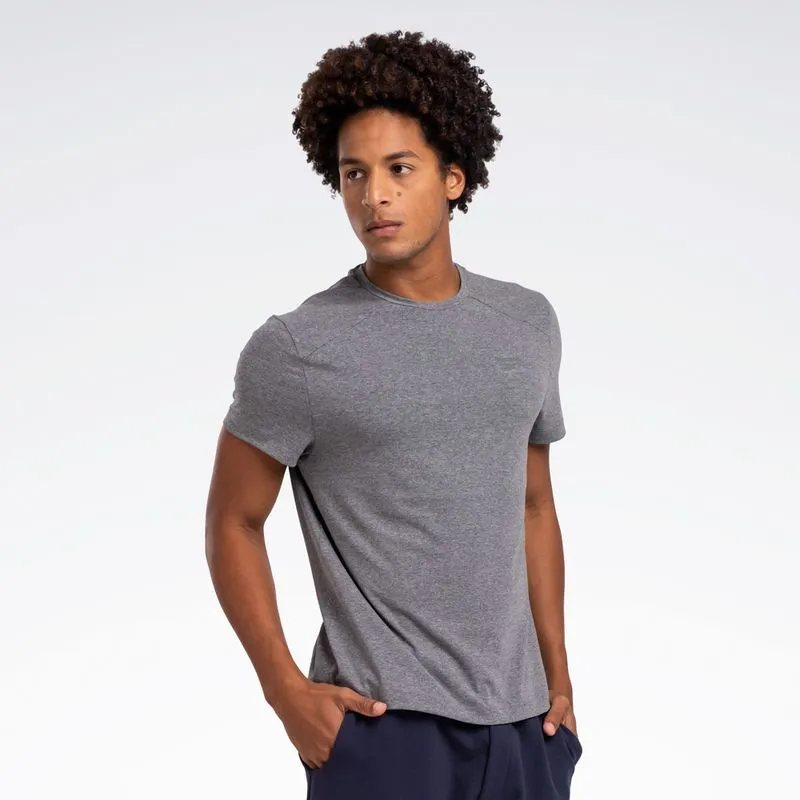Camiseta Reebok Essential Manga curta Masculina Cinza escuro - M