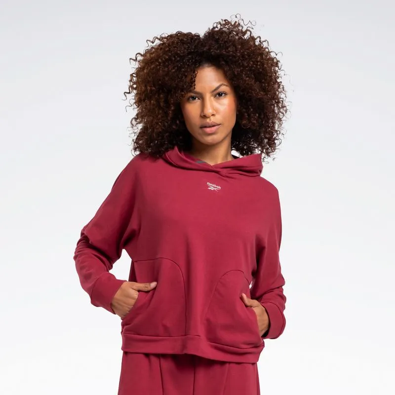 Blusa Reebok Young com Capuz Feminina Vinho - GG