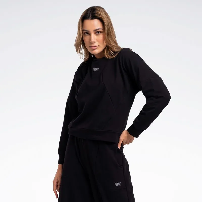 Blusa Reebok Young com Capuz Feminina Preto - GG