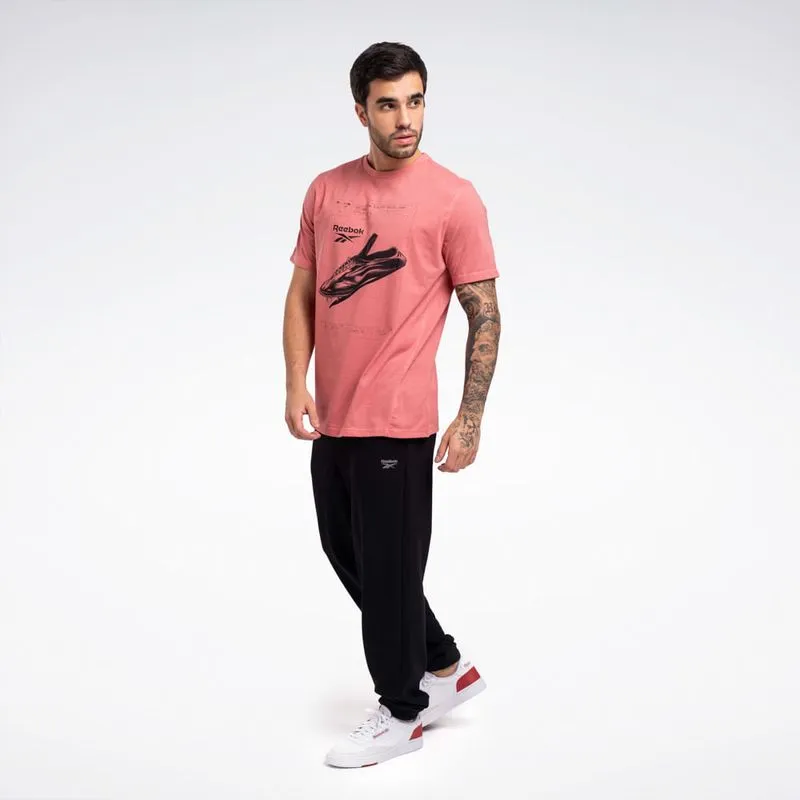 Camiseta Reebok Estampada Manga Curta Masculina Vermelho - P
