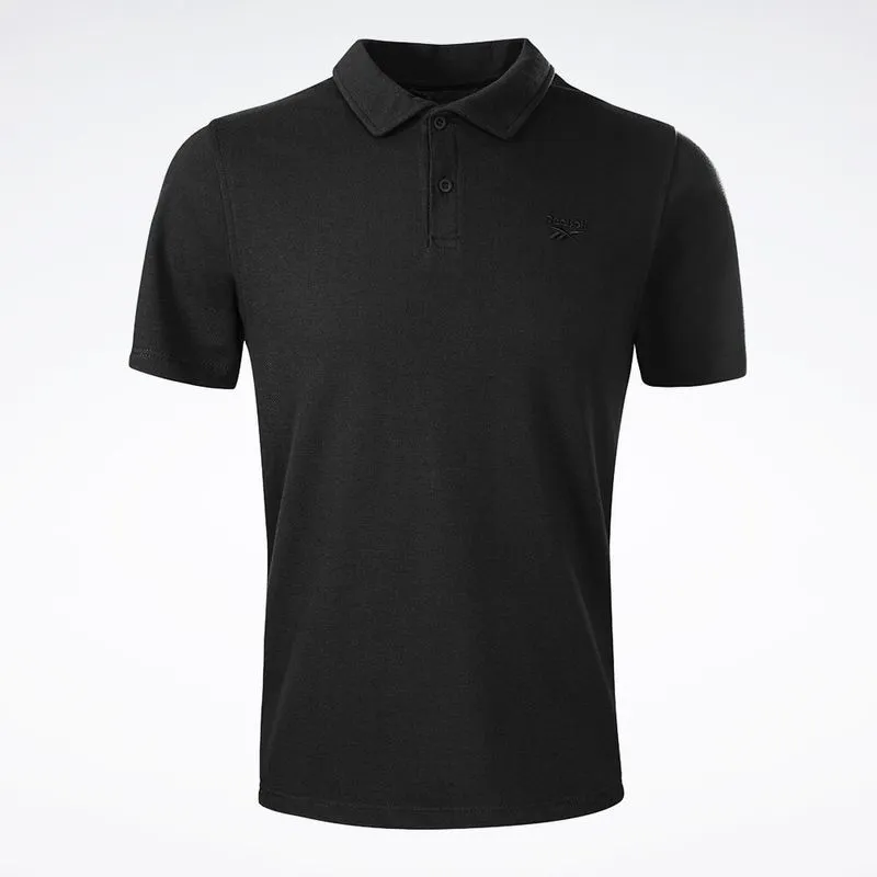 Polo Reebok CL Vector Masculina Preto - P