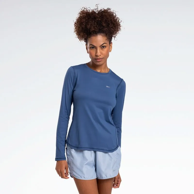 Camiseta Reebok Impact Manga Longa Feminina Azul - G