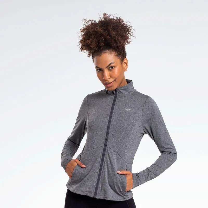 Jaqueta Reebok Agile Feminina Cinza mescla - P
