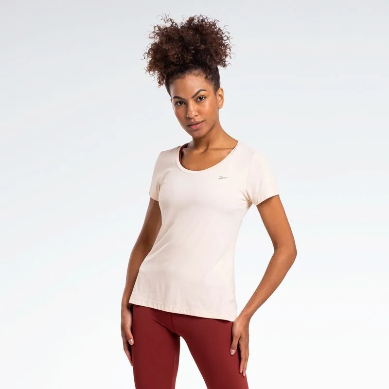 Camiseta Reebok Agile Manga Curta Feminina Branco - GG