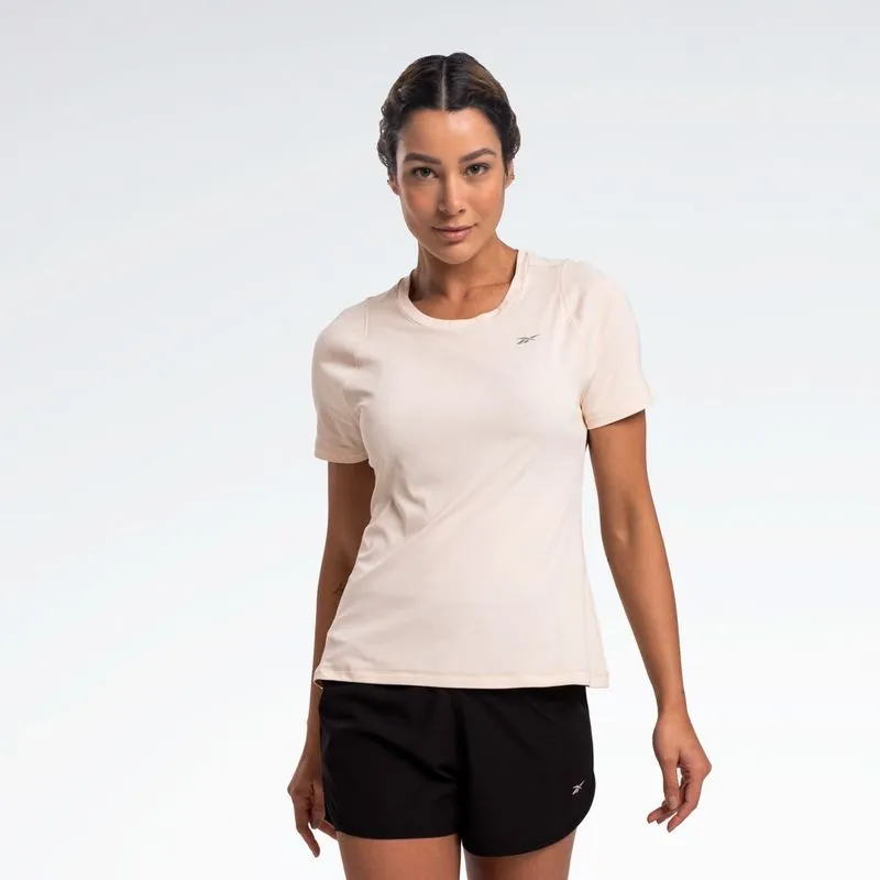 Camiseta Reebok Agile Manga Curta Raglan Feminina Branco - M