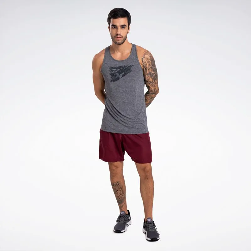 Regata Reebok Race Print Masculina Cinza Mescla - P