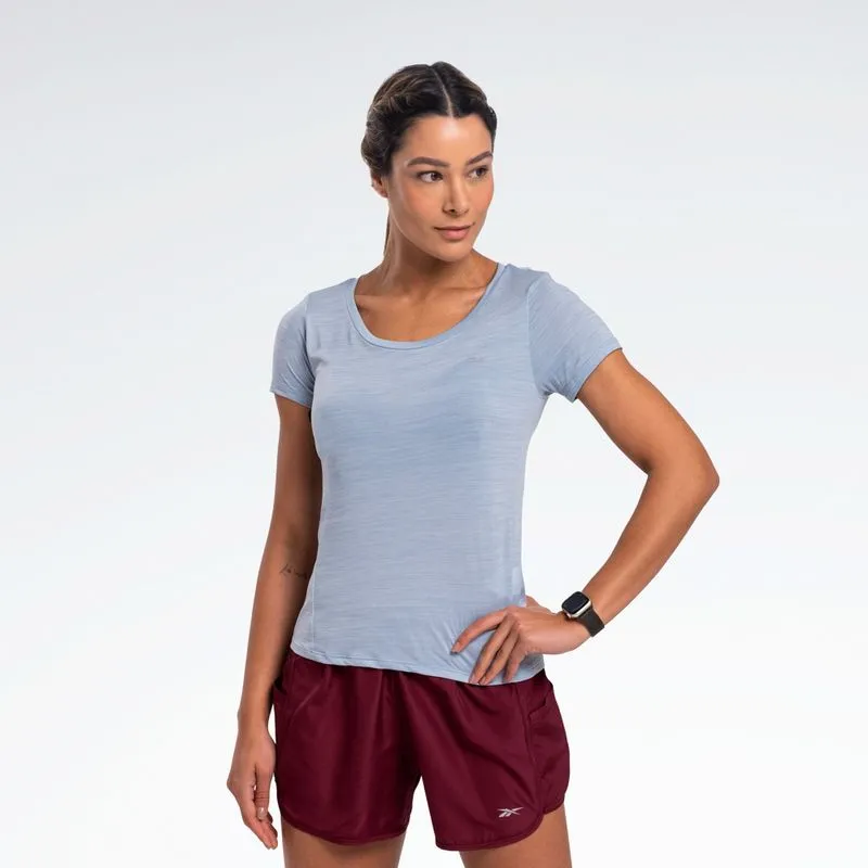 Camiseta Reebok Race Manga Curta Feminina Azul - PP