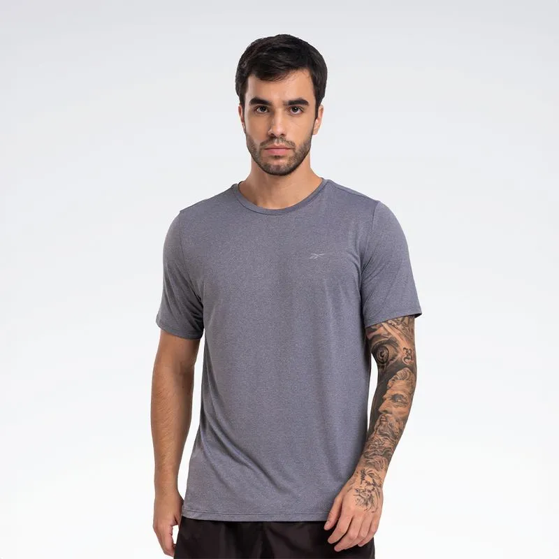 Camiseta Reebok Dynamic Manga Curta Masculina Cinza mescla - GG