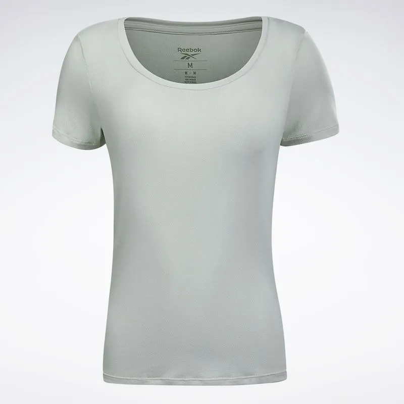 Camiseta Reebok Dynamic Print Manga Curta Feminina Cinza claro - P