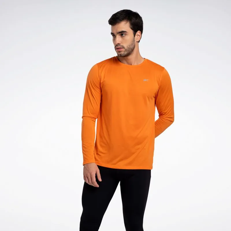 Camiseta Reebok Utility Manga Longa Masculina Laranja - G