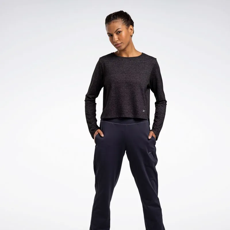 Camiseta Reebok Active Cropped Manga Longa Feminina Preto - M