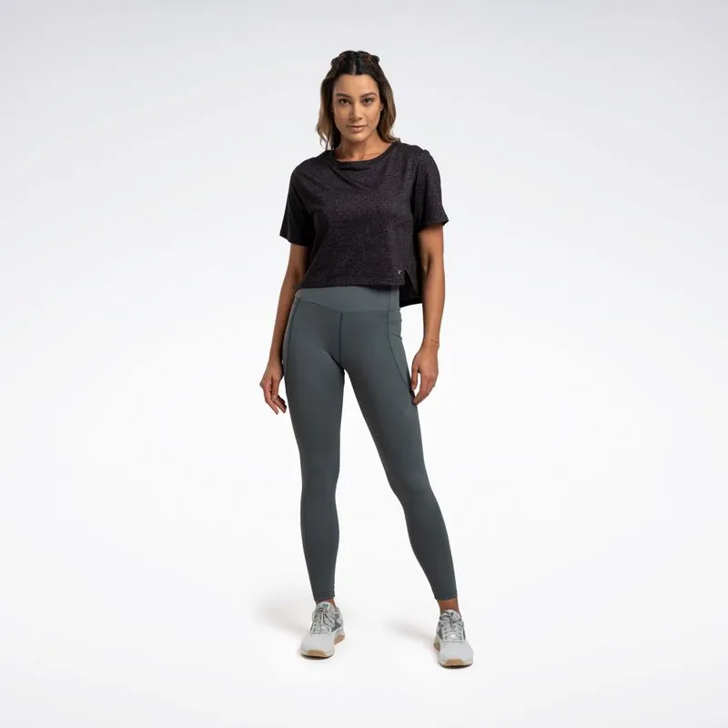 Camiseta Reebok Active Cropped Manga Curta Feminina Preto - G