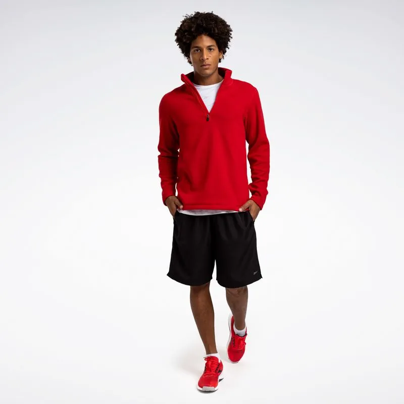 Jaqueta Reebok M Athletic 1/2 Zip Masculina Vermelho - M