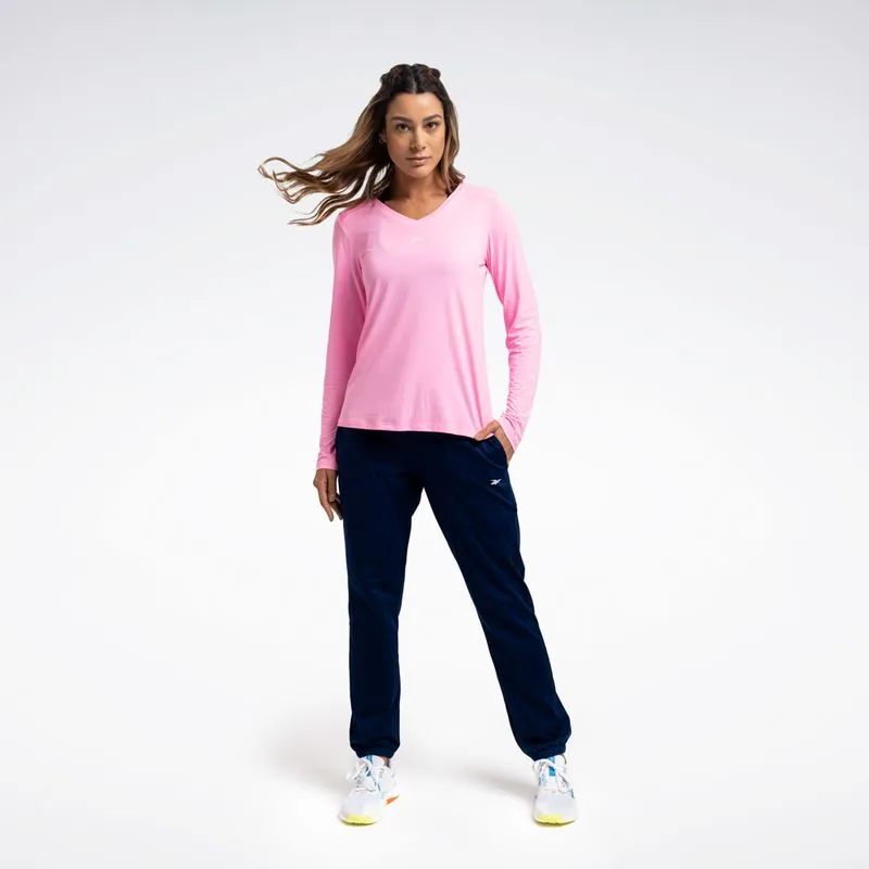 Camiseta Reebok Athletic Manga Longa Feminina Rosa - M