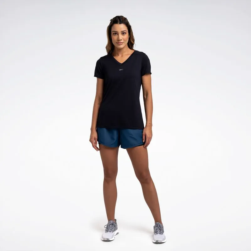 Camiseta Reebok Athletic Print Manga Curta Feminina Preto - M