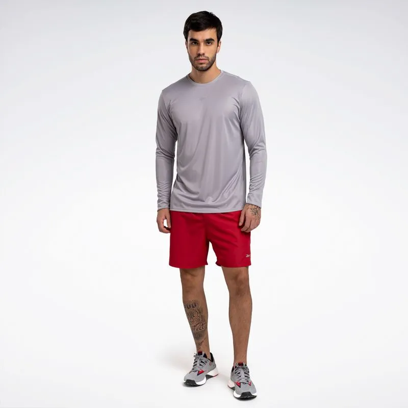 Camiseta Reebok Functional Manga Longa Masculina Cinza - M