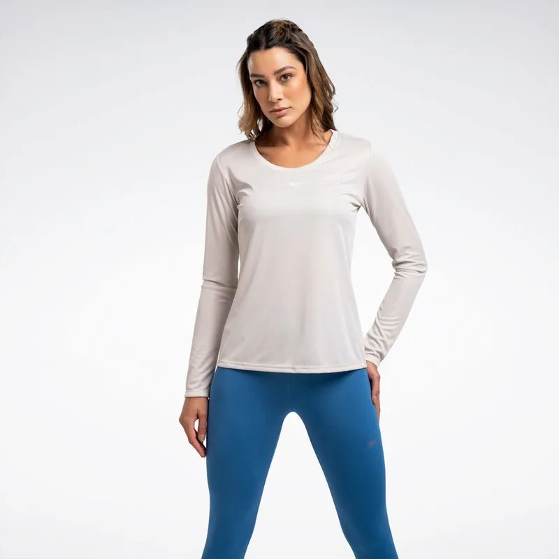 Camiseta Reebok Functional Manga Longa Feminina Branco - GG
