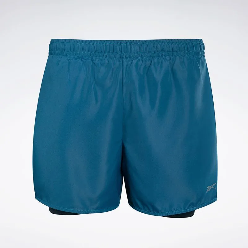 Short Reebok Functional 2N1 5 Feminino Azul - P