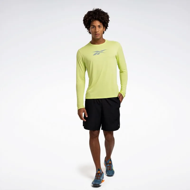 Camiseta Reebok Workout Manga Longa Masculina Verde - P