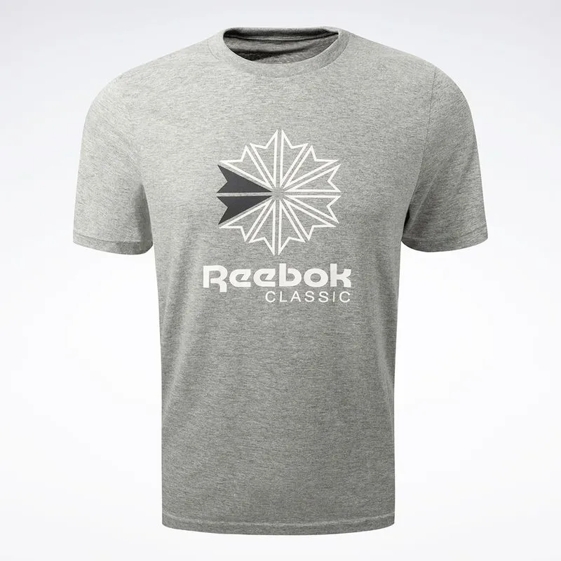 Camiseta Reebok Big Star Crest Masculina Cinza claro - P