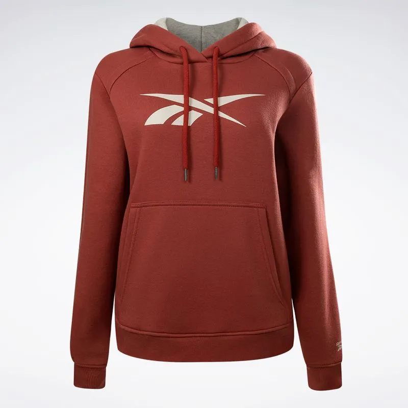 Blusa Reebok Classics Vector Com Capuz Feminina Marsala - M