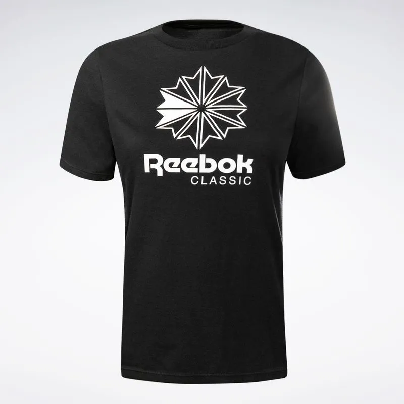 Camiseta Reebok Star Crest Logo Feminina Preto - M
