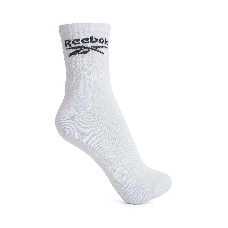 Kit 3 meias Reebok Cl 1/2 Toalha Feminino Branco - P