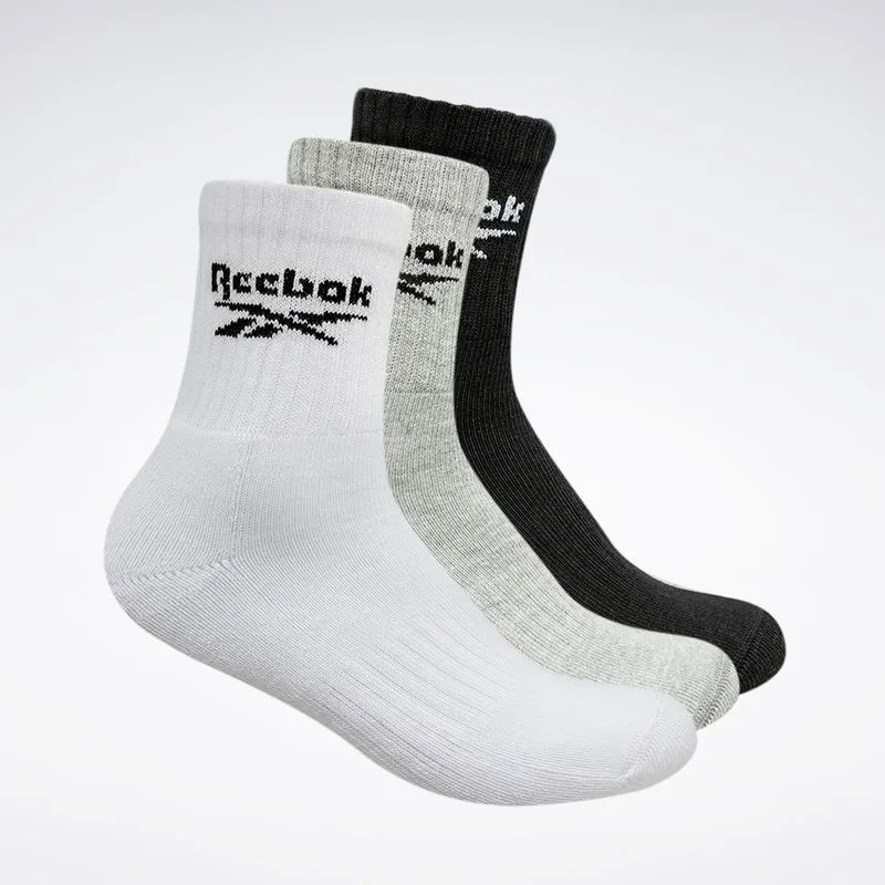 Kit 3 meias Reebok Cl 1/2 Toalha Feminino Sortido - P