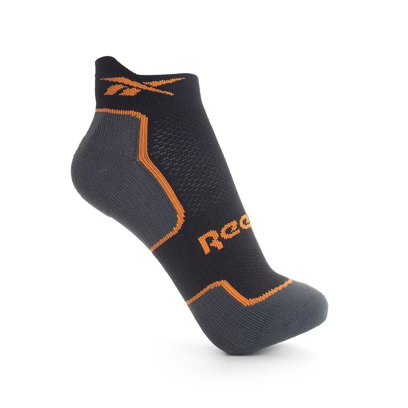 Meia Reebok Performance Invisível Masculino Preto e Laranja - M