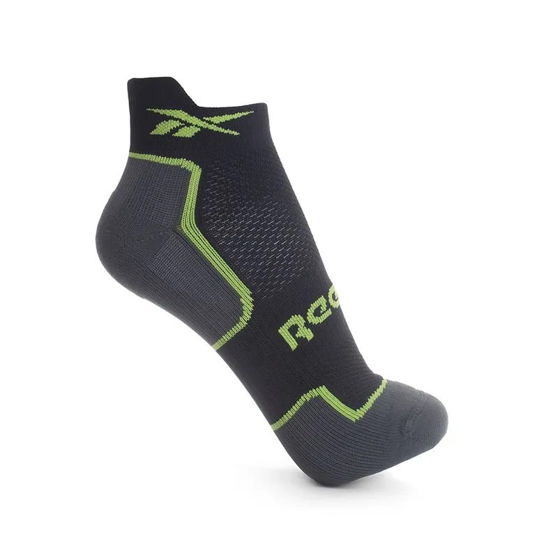 Meia Reebok Performance Invisível Feminino Preto e Verde - P