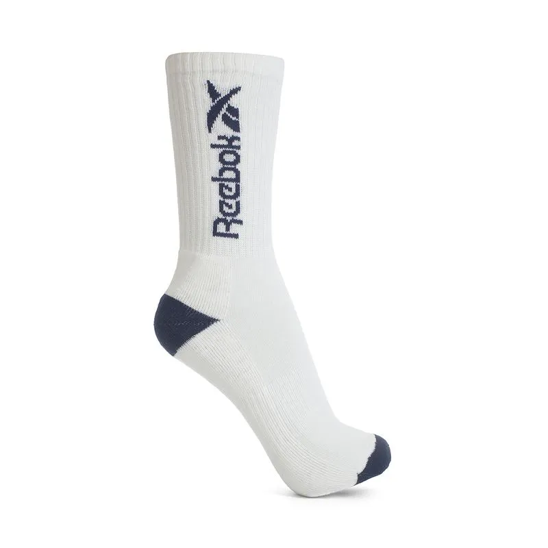 Meia Reebok Cano Alto Vert Canelada Masculino Branco - M