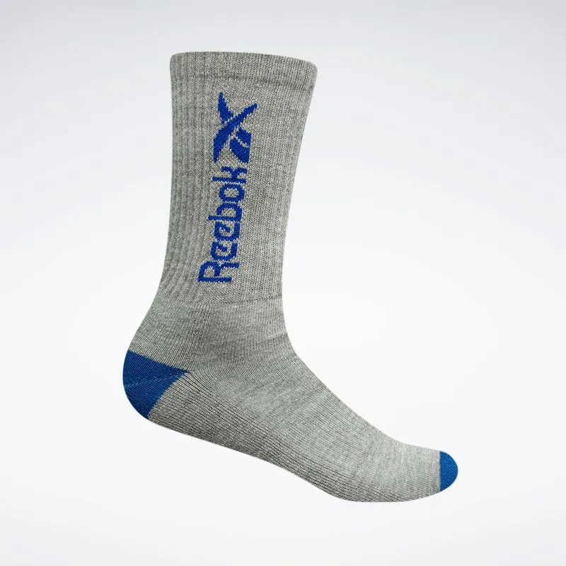 Meia Reebok Cano Alto Vert Canelada Masculino Cinza mescla - M
