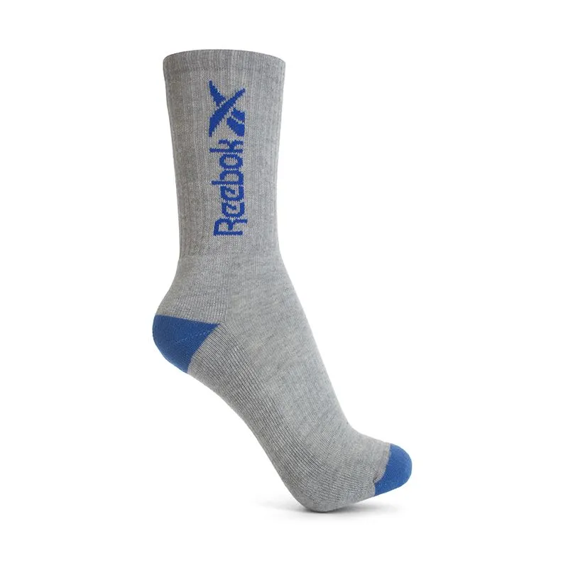 Meia Reebok Cano Alto Vert Canelada Feminina Cinza mescla - P