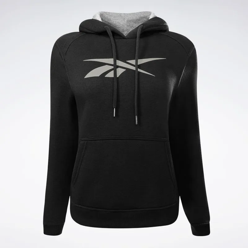 Blusa Reebok Big Vector Com Capuz Feminina Preto - GG