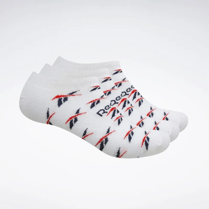 Kit 3 Meias Reebok CL Mini Invisível Feminino Branco - P