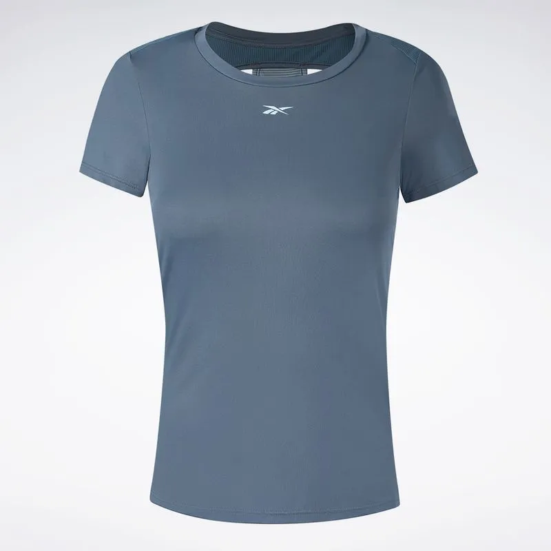 Camiseta Reebok Beach Tennis Lines Feminino Azul - GG