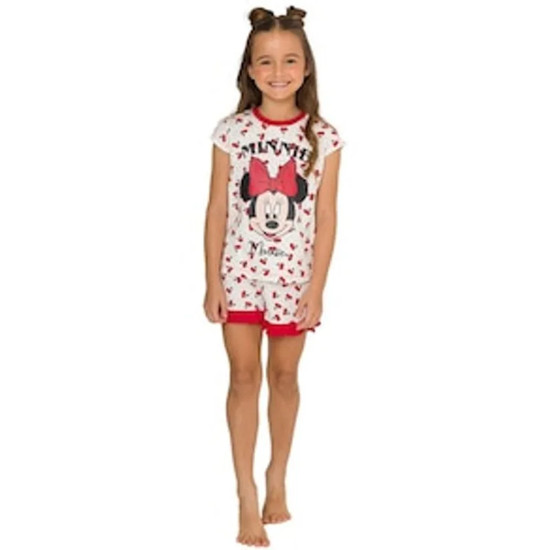 Pijama Infantil Evanilda Feminino Manga Curta Disney 1155 - Colorido