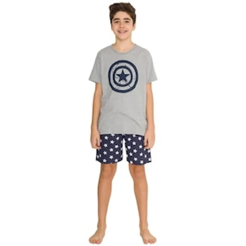 Pijama Infantil Evanilda Feminino Manga Curta Avengers 342 – Colorido