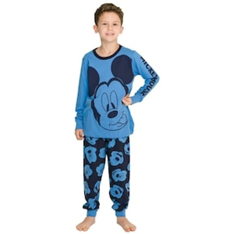 Pijama Infantil Masculino Manga Longa Disney 1206 Evanilda - Azul
