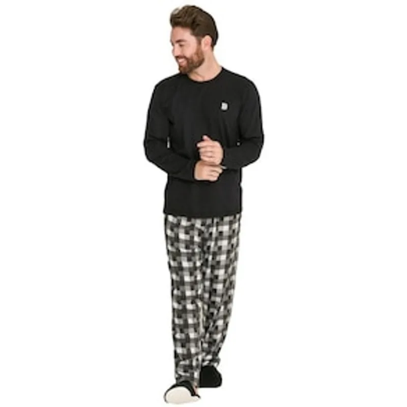 Pijama Masculino Evanilda Borth - Preto e Branco 1
