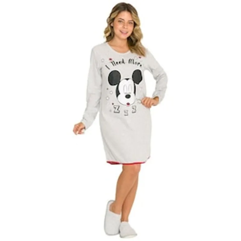 Camisola Feminina Evanilda Disney Mickey Mouse - Cinza Mescla 1