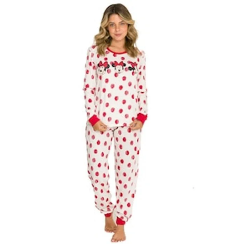 Pijama Feminino Evanilda Disney - Branco e Vermelho 1