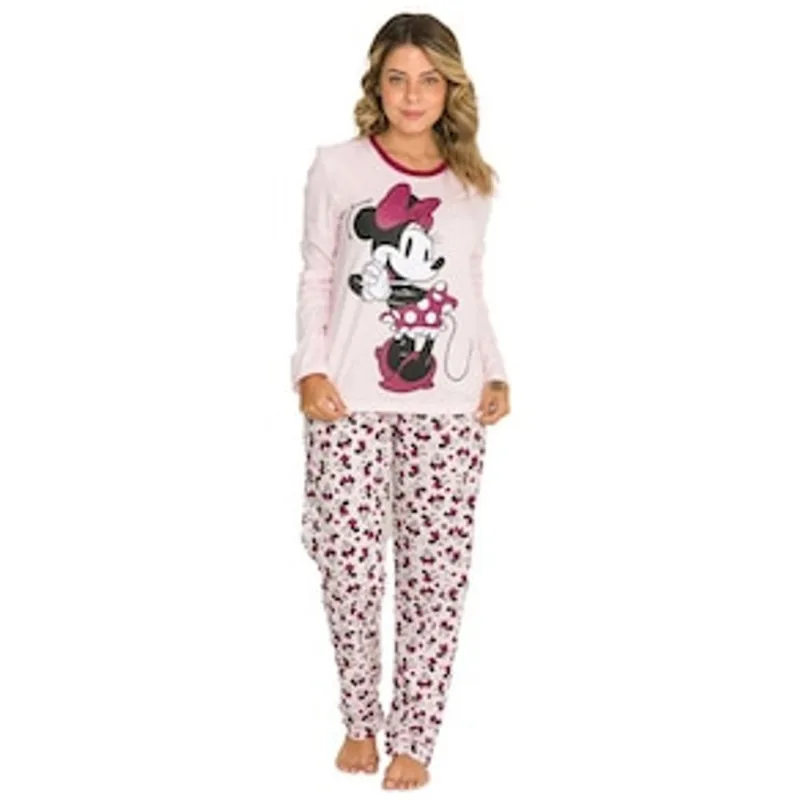 Pijama Manga Longa Evanilda Disney 1200 - Rosa 1