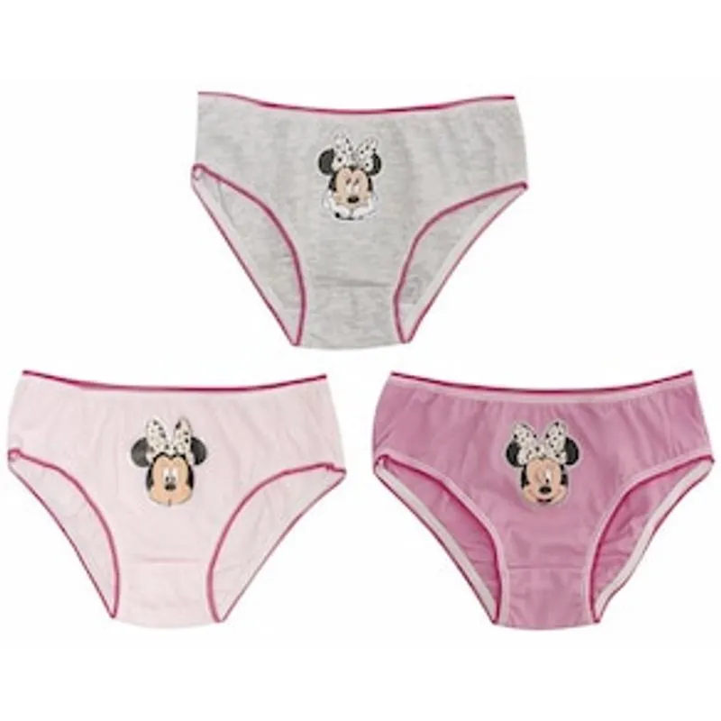 Conjunto Calcinhas Infantil Minnie 172 Evanilda - 3 peças