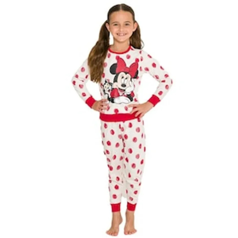 Pijama Infantil Feminino Manga Longa Disney 1196 Evanilda – Vermelho