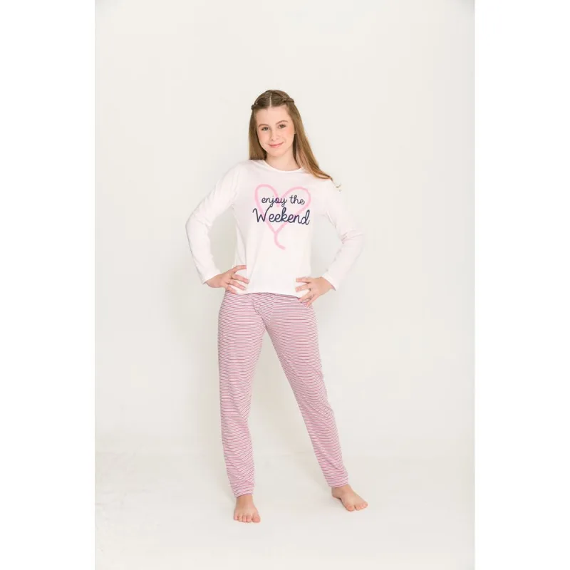 Pijama Evanilda Juvenil Feminino 25.01.0036 Rosa 12