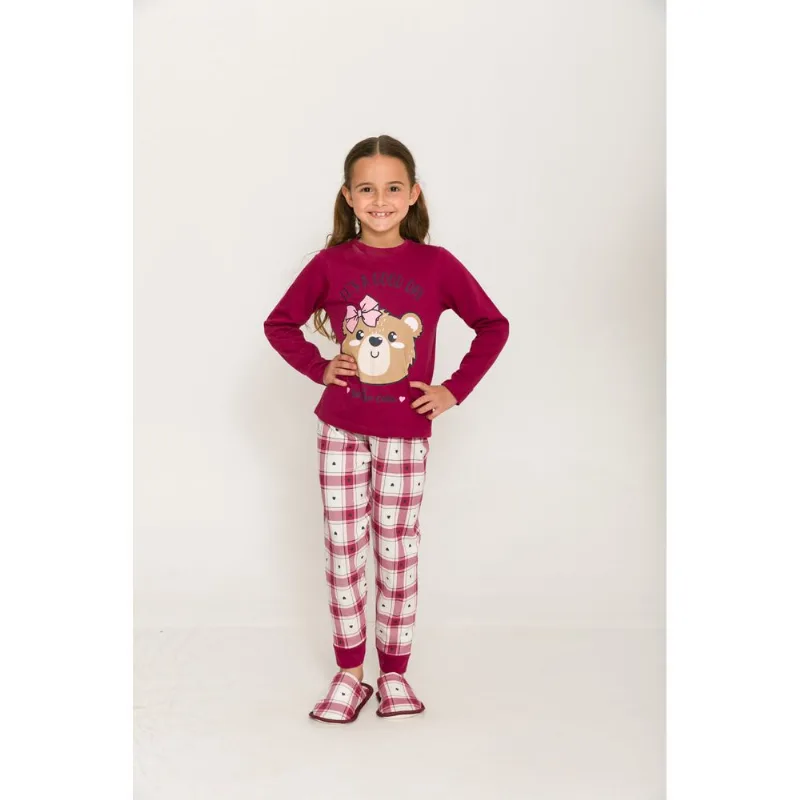 Pijama Evanilda Infantil Menina 24.01.0072 Vinho 4