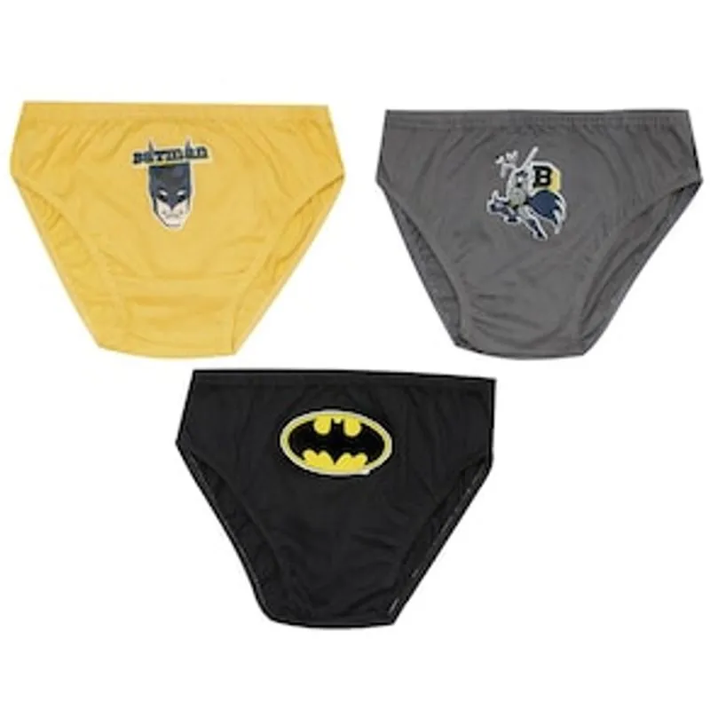 Kit Cueca Infantil Evanilda DC Comics 03 de Algodão - 3 Peças