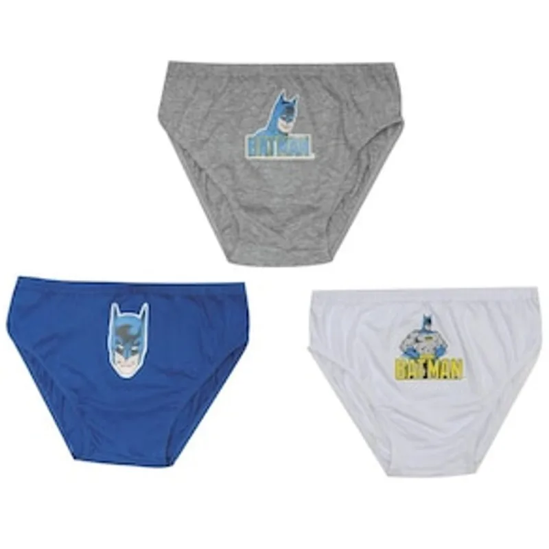 Kit Cueca Infantil Evanilda DC Comics 06 de Algodão - 3 Peças P